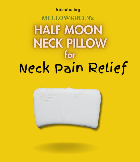Mellowgreen Latex Half Moon Pillow (For Neck support) Mellowgreen
